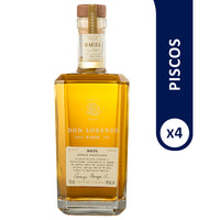 4X PISCO BAUZÁ DON LORENZO 40° 700 cc.