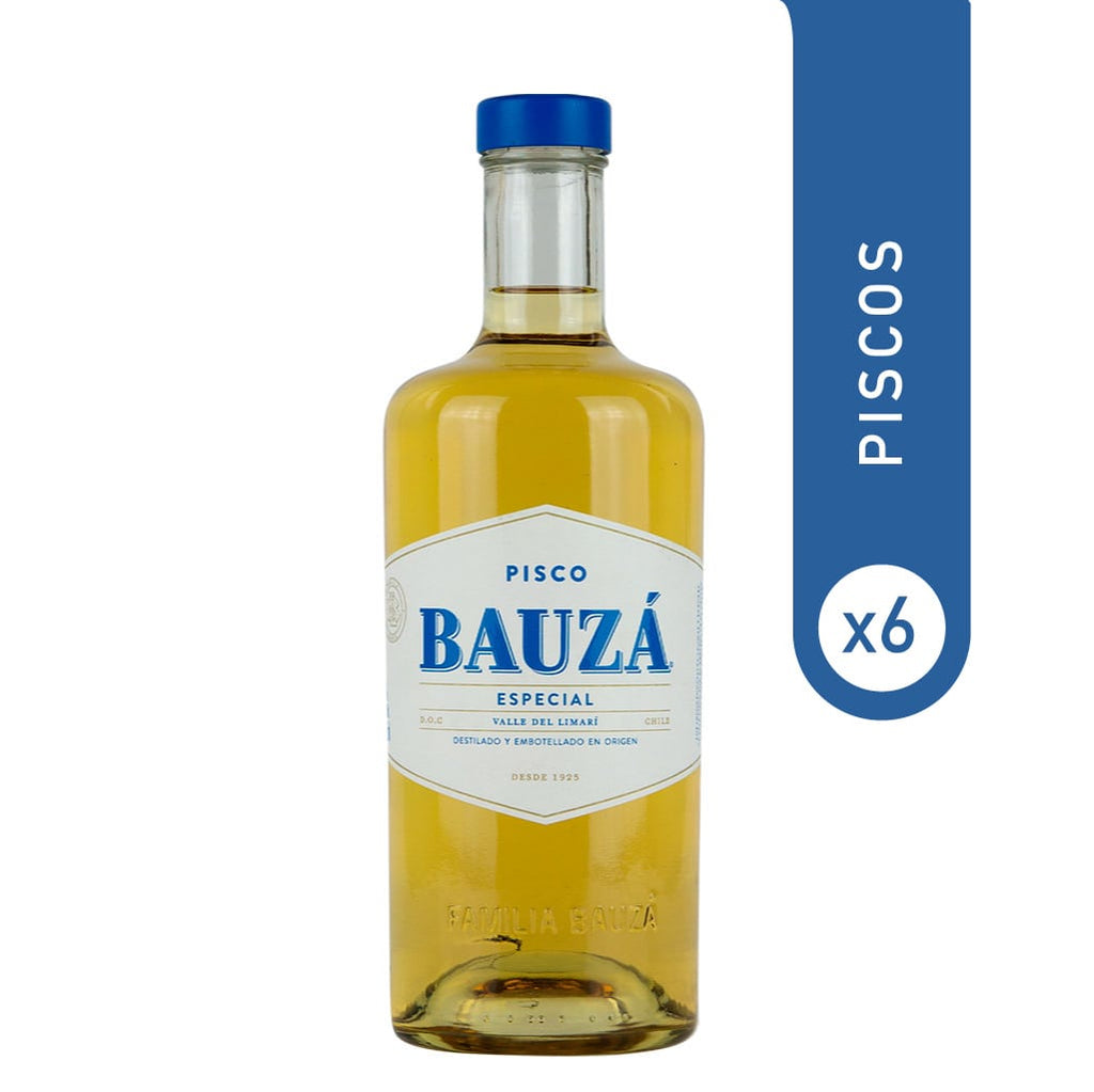 6X PISCO BAUZA ESPECIAL 35° 750 cc.